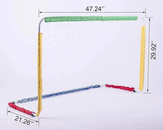 Alt view image 2 of 6 - Kids Soccer Goal for Backyard, 47x30 inch Portable Soccer Net for Child Training
