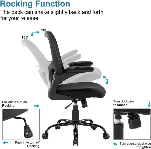 Alt view image 7 of 7 - Ergonomic Office Desk Chair Mesh Computer Chair w/Lumbar Support & Armrests