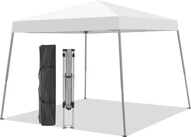 Main image of 8x8ft Outdoor Pop Up Canopy Tent Portable Folding Gazebo Shelter w/Bag White