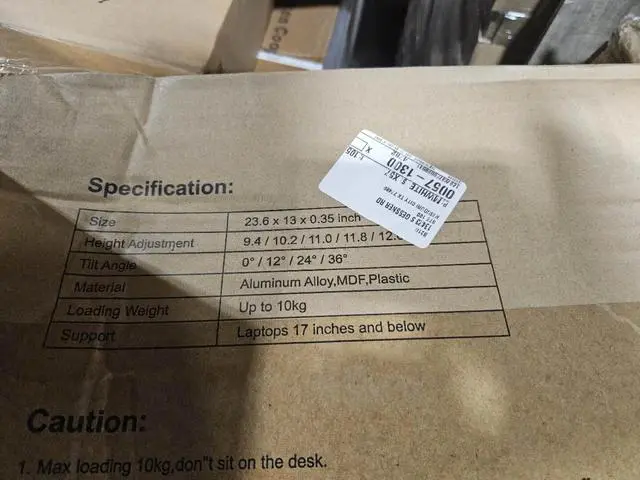 Alt view image 4 of 4 - Laptop Bed Table Adjustable Laptop Bed Tray for Computer and Laptop Bed Stand