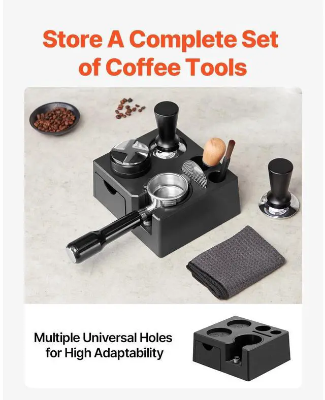 Alt view image 2 of 7 - 7-in-1 ABS Espresso Tamping Station 51-58 mm Station with Detachable Slot