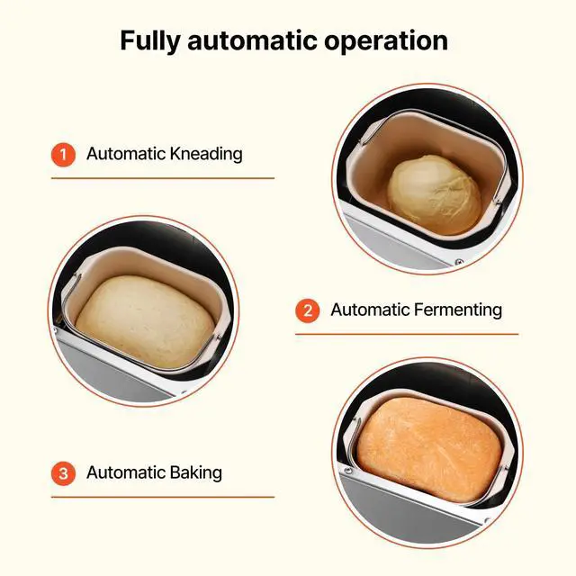 Alt view image 4 of 7 - 2LB 19-in-1 Bread Maker Automatic Compact Dough Machine Nonstick 3 Crust Colors