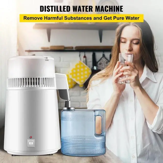 Alt view image 2 of 7 - 4L Water Distiller Purifier Machine Countertop 750W Stainless Steel CE