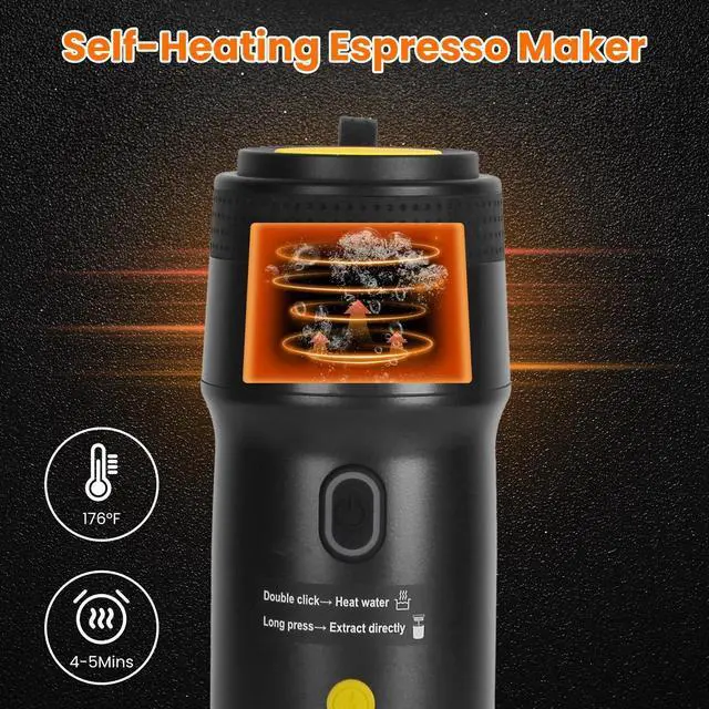 Alt view image 5 of 7 - Electric Coffee Maker Espresso Machine Car Maker Travel Heated Coffee Maker
