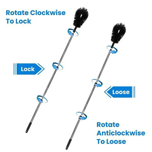 Alt view image 2 of 7 - 11.5FT Gutter Cleaning Brush Extendable Telescoping Handle Rain Gutter Cleaner