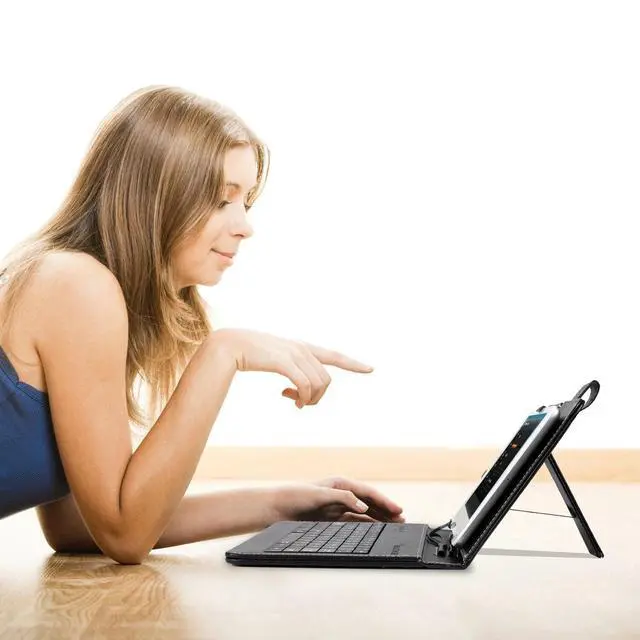 Alt view image 6 of 7 - Slim PU Leather Case Cover W/ Stand Keyboard USB 2.0 For 7.9" Android Tablet PC