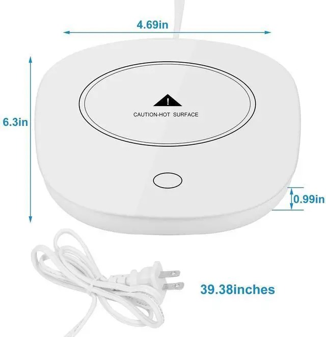 Alt view image 7 of 7 - Cup Mug Warmer Auto Shut Off Coffee Tea Milk Drink Heater Pad for Office Home