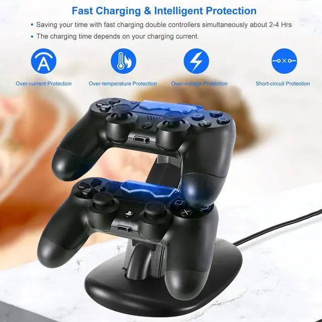 Alt view image 5 of 7 - Dual USB Charger LED Station Dock Fast Charging Stand For Sony PS4 Controller