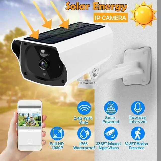 Main image of 1080P HD Solar Powered WiFi IP Camera Outdoor Wireless Security Night Vision Cam