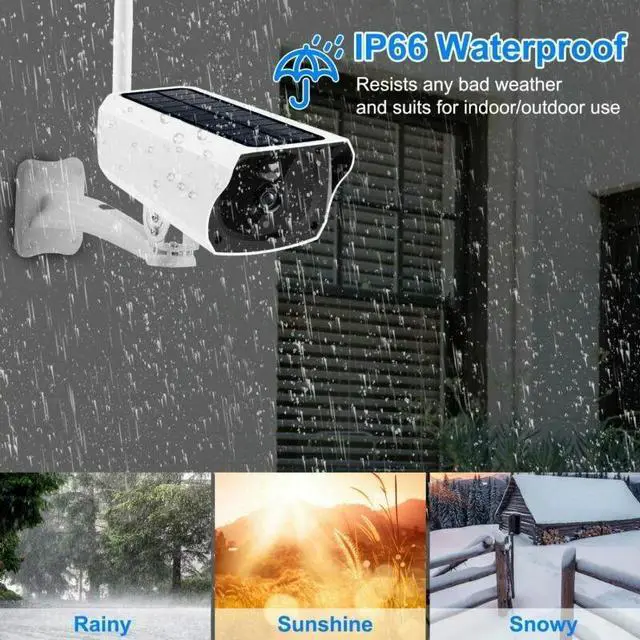 Alt view image 3 of 7 - 1080P HD Solar Powered WiFi IP Camera Outdoor Wireless Security Night Vision Cam