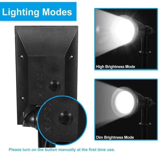 Alt view image 4 of 7 - 2in1 Solar Power Spot Light LED Garden Lamp Outdoor Walkway Lawn Landscape Path