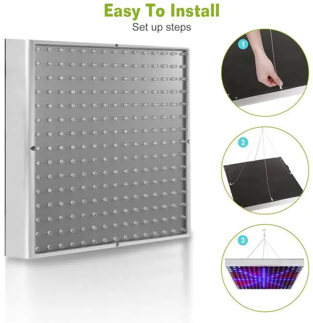 Alt view image 7 of 7 - 225 LED Full Spectrum Plant UV Grow Light Veg Lamp For Indoor Hydroponic Plant