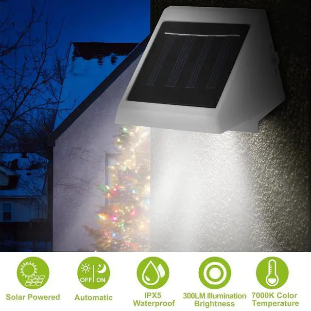 Alt view image 4 of 7 - 1Pcs 4 LED Solar Power Stair Fence Garden Security Lamp Outdoor Waterproof Light