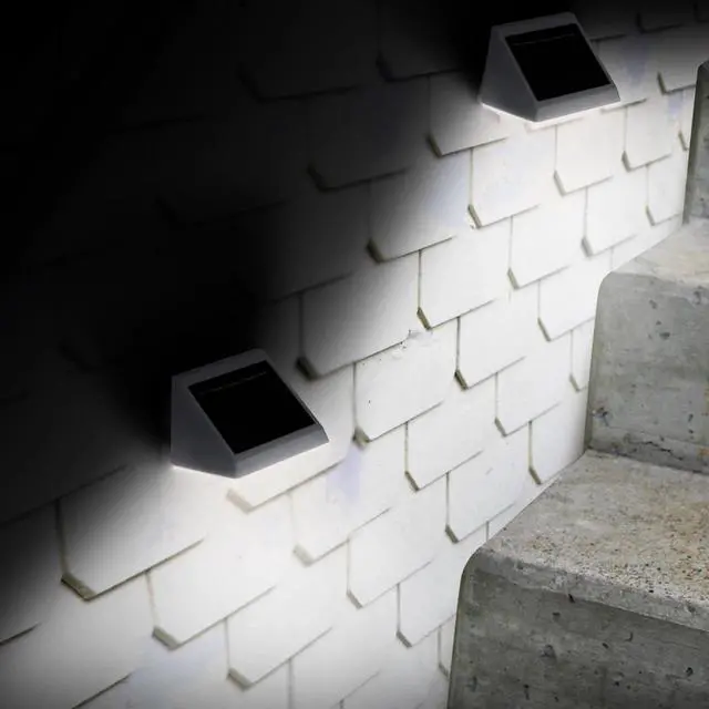 Alt view image 3 of 7 - 1Pcs 4 LED Solar Power Stair Fence Garden Security Lamp Outdoor Waterproof Light