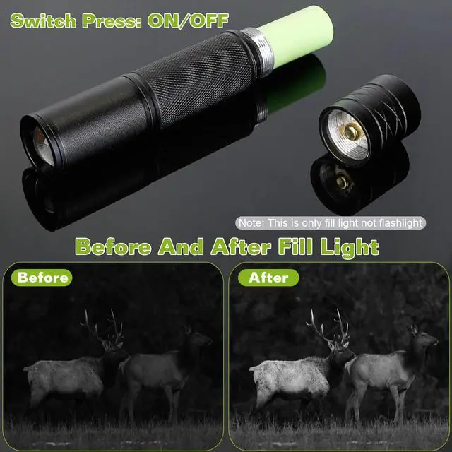 Alt view image 5 of 7 - Night Vision Camera Hunting Scope 5" Screen 850nm Infrared Rifle Sight LED IR