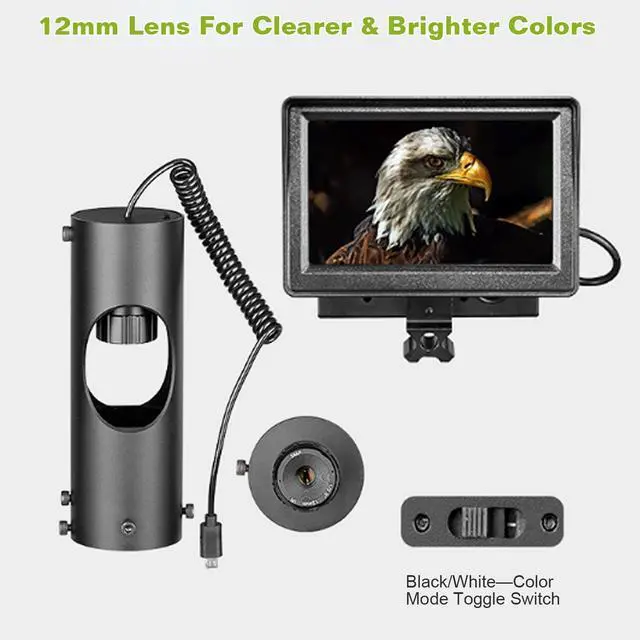 Alt view image 4 of 7 - Night Vision Camera Hunting Scope 5" Screen 850nm Infrared Rifle Sight LED IR
