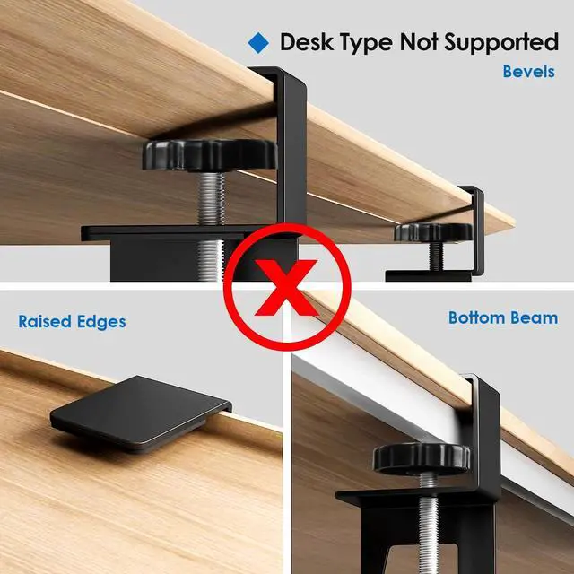 Alt view image 7 of 7 - 25*9" Adjustable Keyboard Tray Under Desk Pull Out Keyboard Mouse Tray w/C Clamp