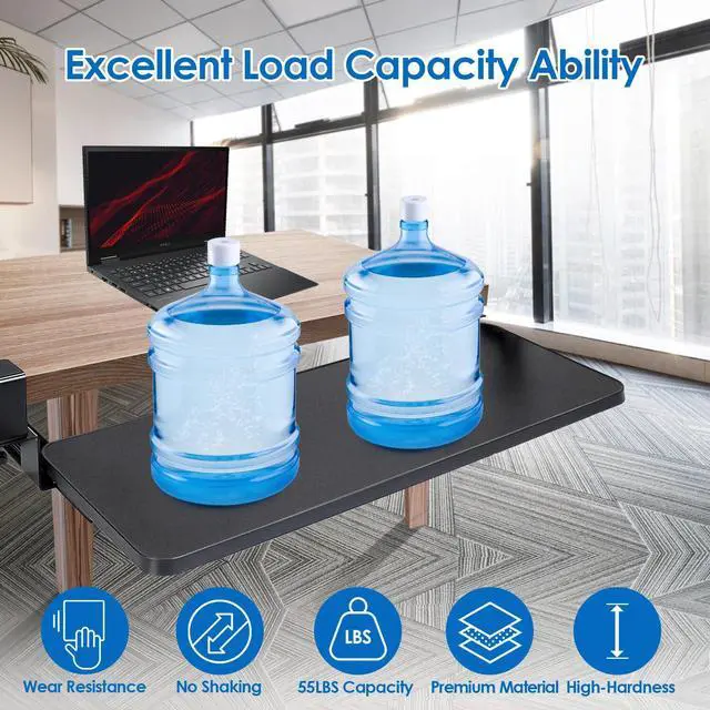 Alt view image 4 of 7 - 25*9" Adjustable Keyboard Tray Under Desk Pull Out Keyboard Mouse Tray w/C Clamp