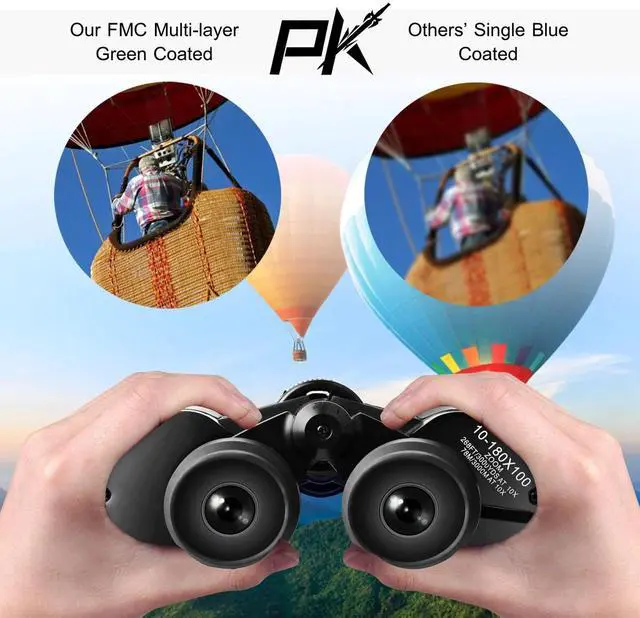 Alt view image 4 of 7 - 180x100 High Power Military Binoculars Day/Low Night Prism Hunting Camping+Bag