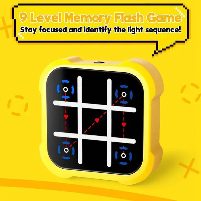 Alt view image 7 of 7 - Electric Tic Tac Toe Game Memory Flash Whack Mole Game Kids Classic Board Games