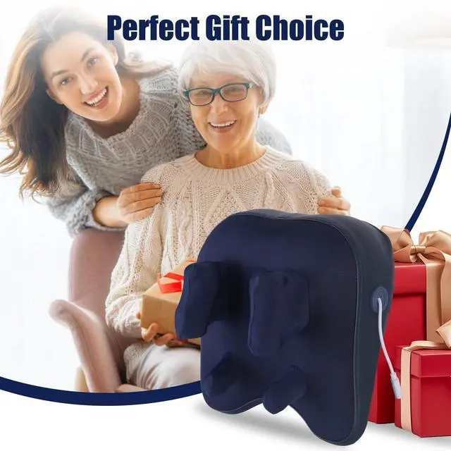 Alt view image 5 of 7 - Electric Neck Shoulder Massager Pillow Heated Shiatsu Deep Kneading Soft Pillow