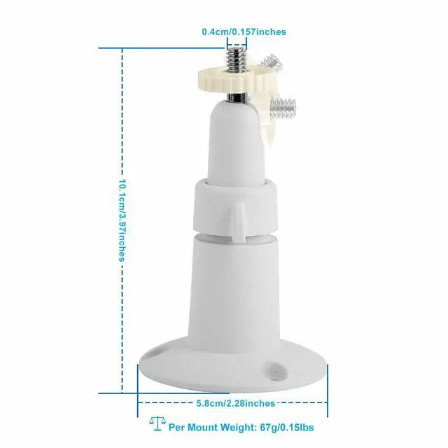 Alt view image 7 of 7 - 3pcs White Wall Mount Stand Bracket Adjustable For Arlo Pro 2 Security Camera