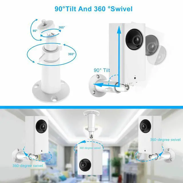 Alt view image 3 of 7 - 3pcs White Wall Mount Stand Bracket Adjustable For Arlo Pro 2 Security Camera