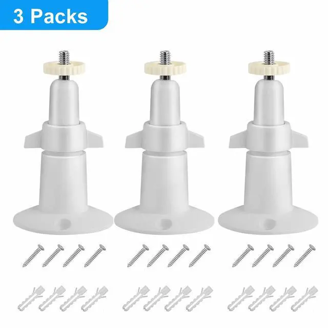 Alt view image 2 of 7 - 3pcs White Wall Mount Stand Bracket Adjustable For Arlo Pro 2 Security Camera