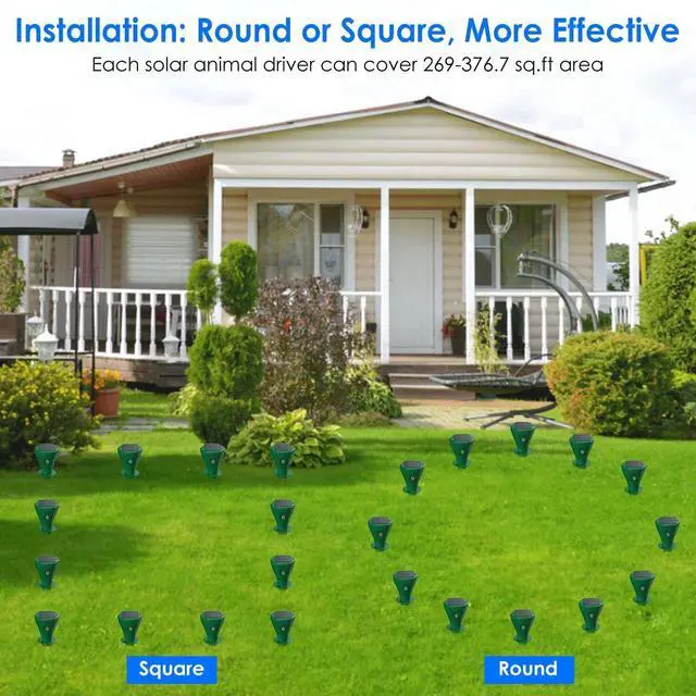 Alt view image 7 of 7 - 8Pcs Solar Mole Repellent Screw Groundhog Gopher Deterrent Vibration Stake Tool