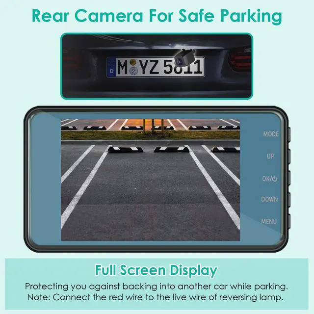 Alt view image 4 of 7 - Dual Lens Car DVR Dash Cam Video Recorder Front and Rear Camera Motion Detection