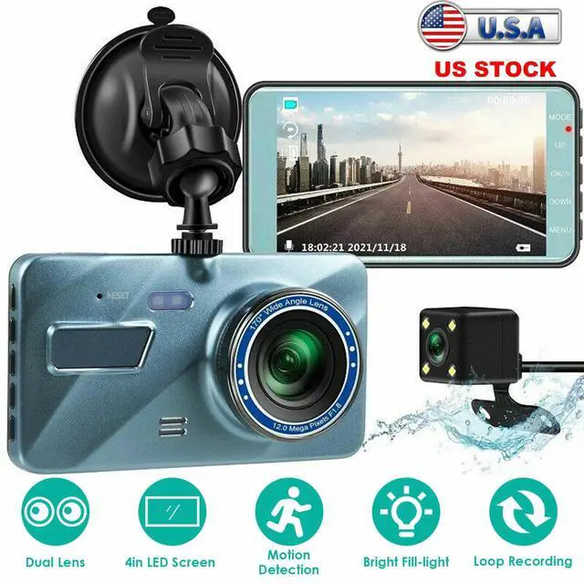 Main image of Dual Lens Car DVR Dash Cam Video Recorder Front and Rear Camera Motion Detection
