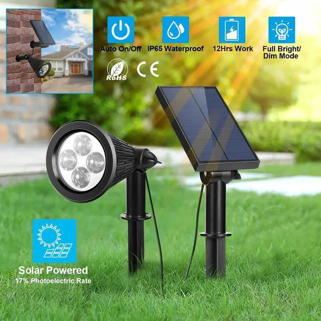 Main image of 2in1 Solar Power Spot Light LED Garden Lamp Outdoor Walkway Lawn Landscape Path