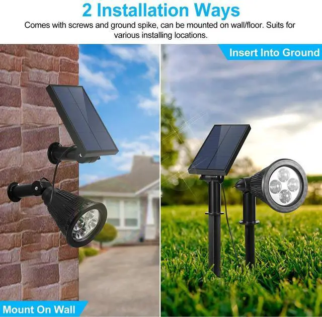 Alt view image 2 of 7 - 2in1 Solar Power Spot Light LED Garden Lamp Outdoor Walkway Lawn Landscape Path