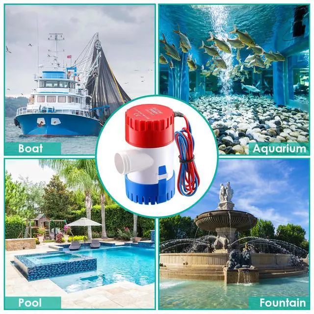 Alt view image 7 of 7 - 1100GPH 12V Electric Marine Submersible Bilge Sump Water Pump for Boat Yacht