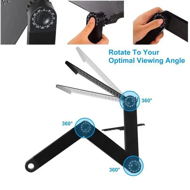 Alt view image 5 of 7 - 360° Adjustable Laptop Table Stand Sofa Bed Tray for Computer PC Notebook Desk