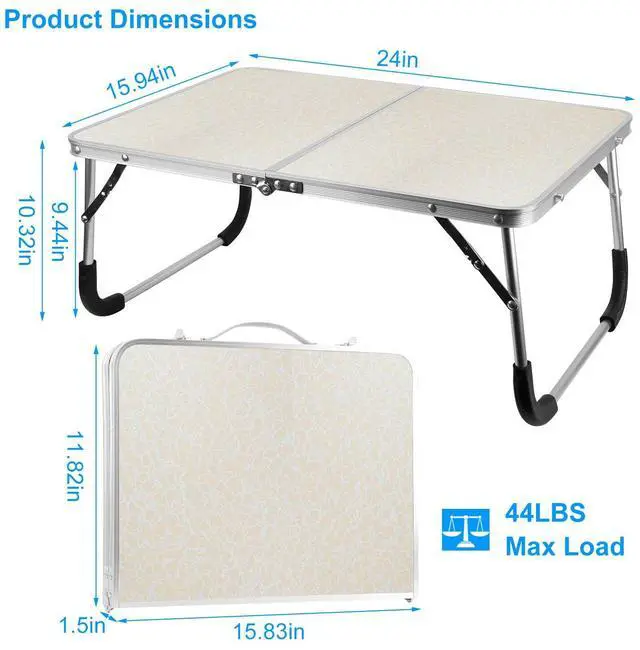 Alt view image 4 of 7 - Portable Laptop Notebook Table Foldable Stand Sofa Bed Lap Tray Computer Desk