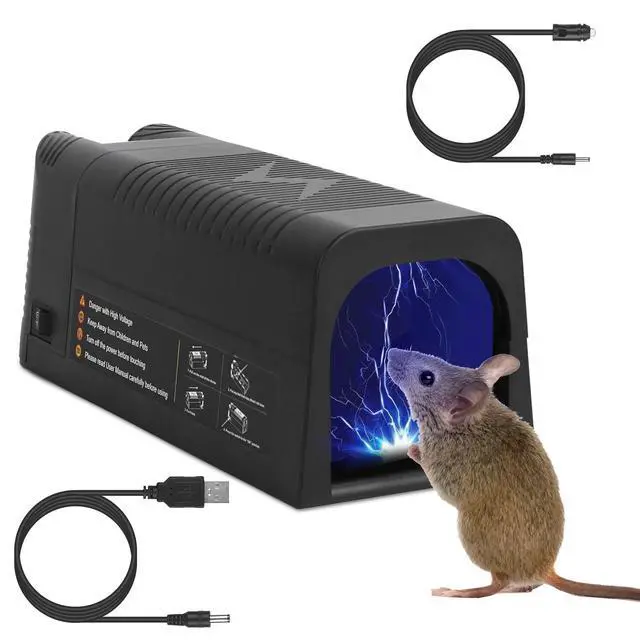 Alt view image 3 of 7 - Reusable Electric Rat Trap 1800V Shock Mice Trap Rodent Zapper Home Pest Control