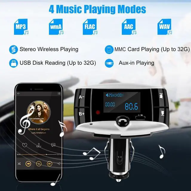 Alt view image 2 of 7 - Wireless FM Transmitter Modulator Car Kit MP3 Player SD USB LCD Remote