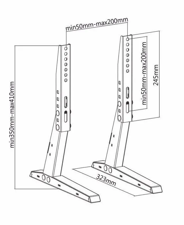 Alt view image 2 of 7 - UNIVERSAL TV STAND BASE TABLETOP VESA PEDESTAL MOUNT FOR LCD LED TV 17-37"