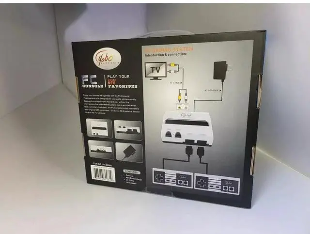 Alt view image 2 of 7 - MINT NEW Black/White Yobo Fc Video Game System to play NES 8 Bit Nintendo Games