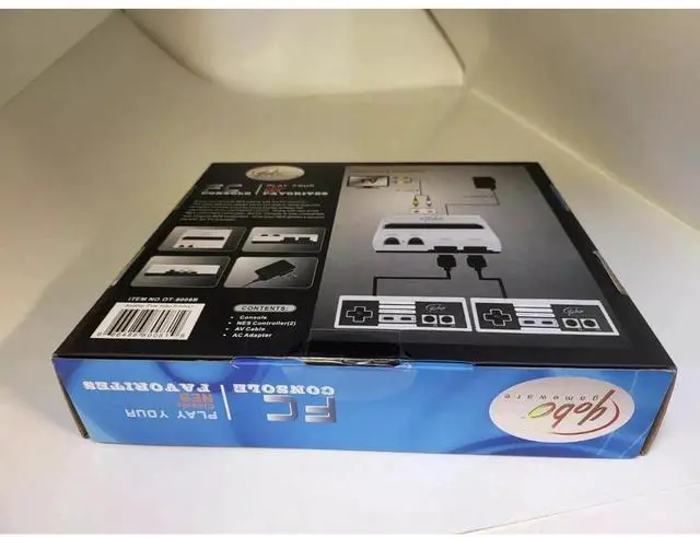 Alt view image 4 of 7 - MINT NEW Black/White Yobo Fc Video Game System to play NES 8 Bit Nintendo Games