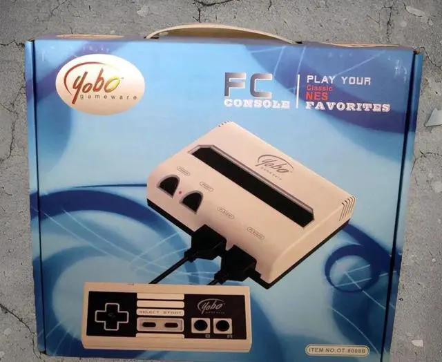 Alt view image 7 of 7 - MINT NEW Black/White Yobo Fc Video Game System to play NES 8 Bit Nintendo Games