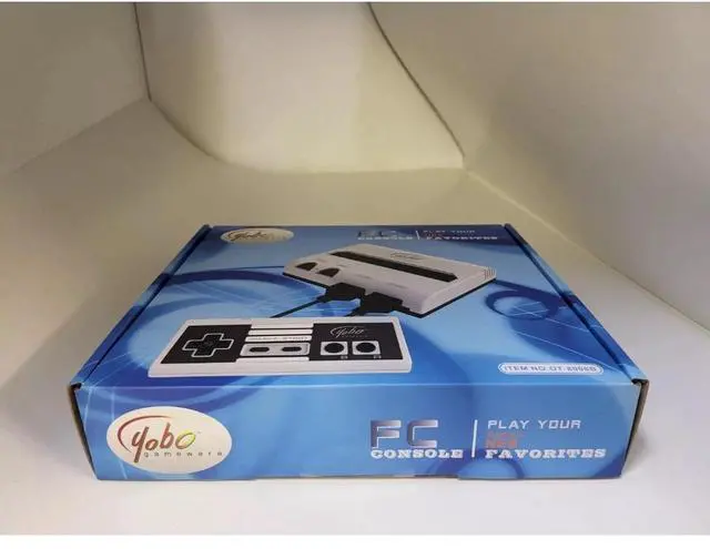 Alt view image 6 of 7 - MINT NEW Black/White Yobo Fc Video Game System to play NES 8 Bit Nintendo Games