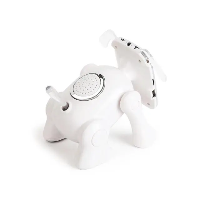 Alt view image 2 of 7 - Wireless Speaker FM Radio Stereo Bass White W/ Phone Holder Puppy Shape
