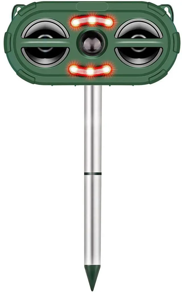 Alt view image 7 of 7 - Solar Ultrasonic Animal Repeller Sensor Deer Raccoon Squirrel Garden Repellent