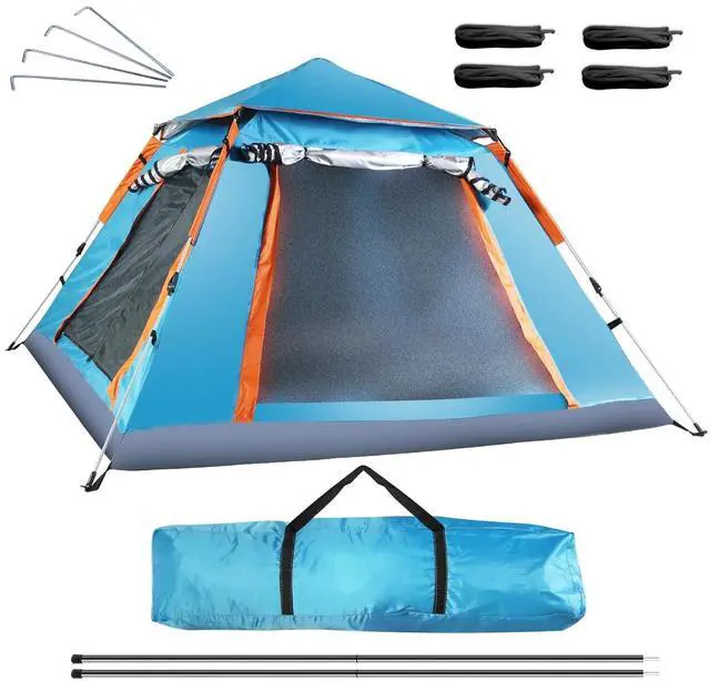 Alt view image 2 of 7 - 4-5 Person Waterproof Outdoor Camping Tent for Hiking 2 Mosquito Nets Windows