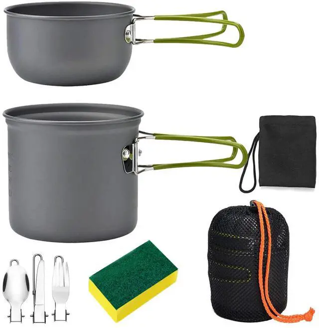 Alt view image 7 of 7 - 8Pcs Mini Gas Camping Stove Butane Propane Burner Outdoor Hiking Picnic Cookware