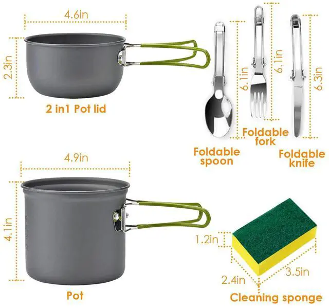 Alt view image 3 of 7 - 8Pcs Mini Gas Camping Stove Butane Propane Burner Outdoor Hiking Picnic Cookware