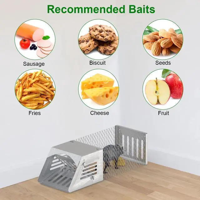 Alt view image 5 of 7 - 2Pcs Reusable Humane Mouse Trap Catch Cage Rat Trap Garden Live Cage Mouse Trap