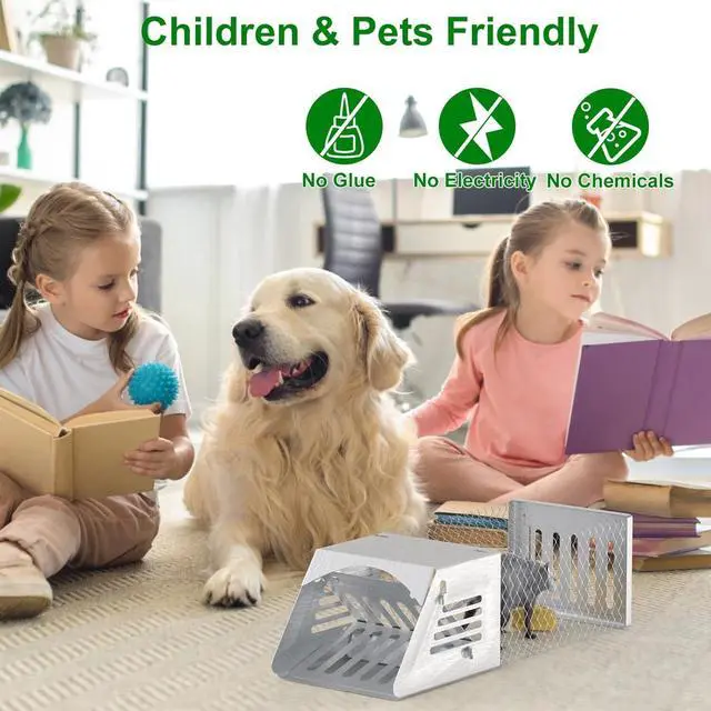 Alt view image 3 of 7 - 2Pcs Reusable Humane Mouse Trap Catch Cage Rat Trap Garden Live Cage Mouse Trap